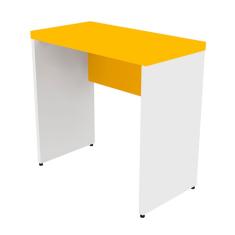 Mesa para Notebook Natus Branca e Amarela 100 cm