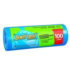 Dover-Roll Saco Para Lixo Resist 100 Litros Azul Rolo Com 10 Sacos