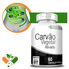 CARVãO VEGETAL 500MG 60 CáPSULAS 4Elementos 