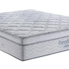 Colchão Queen Molas Ensacadas Freedom Supermolas ensacadas Ortobom 32cmx158cm198cm Branco/Cinza