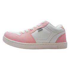 Tênis Qix Skate Urban Low Rosa e Branco