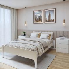 Cama Casal 148,5cm Turca Slim em Madeira Maciça