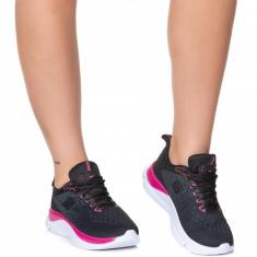 Tenis Feminino Academia Caminhada Corrida Estilo Shoes, Preto, 36