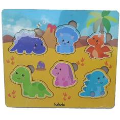 Quebra cabeça de encaixe dinossauros - BABEBI