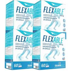 Kit 4 Colágeno Tipo 2 FlexAble Global Suplementos 60 Cápsulas 40mg
