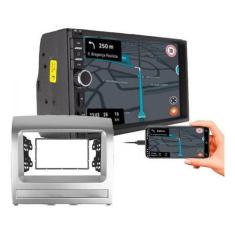 Kit central multimidia mp5 com moldura siena strada palio 2008 a 2012 