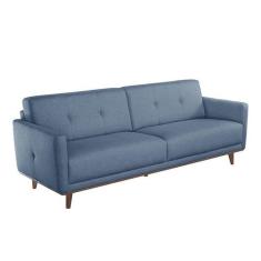 Sofá 3 Lugares Di Cavalcanti Azul 140 cm - Mobly