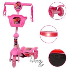 Patinete Infantil Cestinha Luz Led Mundo de Kaboo Reforçado - Toys 2U