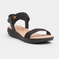 Sandália Feminina Modare Ortopédica Preto Casual, Preto, 34