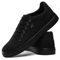 Tênis Masculino Leve Confortável Skateboard - MKSHOES, Preto, 42