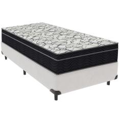 Cama Box Branco E Colchão Airtech 150 Espuma D45 Solteiro Ortobom