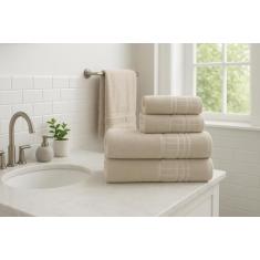 Jogo de toalhas budd 4 peças de banho e rosto felpudo grande - CAMESA 