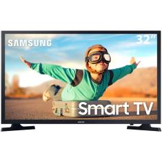Smart TV LED 32'' HD Samsung T4300 HDR Wi-Fi Tizen Dolby Digital Plus 2 HDMI 1 USB Preta 2020