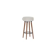Banqueta Alta Pés Palito Roma Bege Claro 70cm