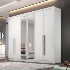 Guarda Roupa Roma 6 Portas 6 Gavetas  Clic Móveis Branco