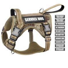 WINSEE Peitoral tático para cães, antipuxão, para cães médios e grandes com alça e molle, colete de serviço militar para cães pequenos