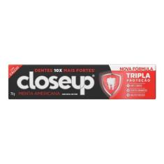 Creme Dental Close Up Triple Menta Americana 70g Embalagem com 12 Unid