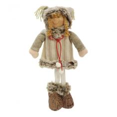 Boneco De Pelúcia Menina Natalino Enfeite De Natal 40cm