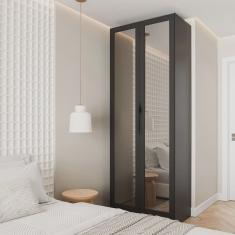 Guarda Roupa Modulado 2 Portas Reflecta com Cabideiro e 2 Gavetas Hera Cabecasa Madeiramadeira