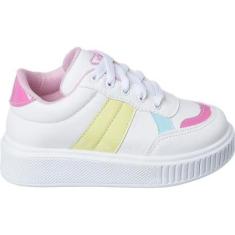 Tênis Casual Infantil Feminino Meninas Juliette Colorido-Feminino
