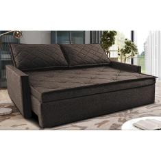 Sofá Sem Caixa Retrátil e Reclinável 1,85m Cama inBox Loft. Linho