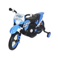 Mini Moto Cross Elétrica Infantil 6V Azul Importway - Bw083az
