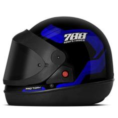 Capacete Fechado Integral Sport Moto 788 Pro Tork Automático Viseira F