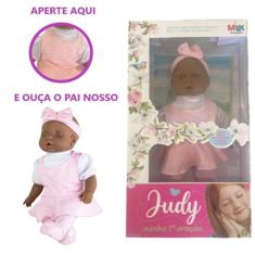 Boneca Primeira Oração Pai Nosso Judy Negra Meninas Milk 674 - Milk Br