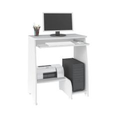 Escrivaninha/Mesa para Computador Pixel Branco com 03 Prateleiras - Ar