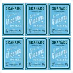 Kit Sabonete Vegetal de Glicerina Granado Tradicional 90g Com 6