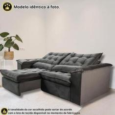 Sofá Retrátil e Reclinável Articulado com 1,90m de Largura e Abertura 