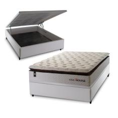 Conjunto Box Baú New York Branco 138x188x80 c/ Molas Ensacadas