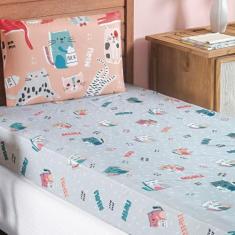 Jogo de Lençol Cama Solteiro 2 Peças Infantil Bouti Kids - Bia Enxovai