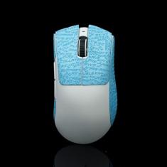 Hokeyio Fita aderente para Razer Deathadder V3 Pro - antiderrapante, controle aprimorado, suga suor, couro macio, melhora a aderência de jogos FPS [pré-corte] CS Letter Blue 0,3 mm