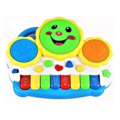 Piano Bebê Drum Infantil Musical Luminoso Sonoro Teclado - toys