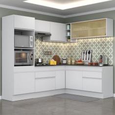 Armário Cozinha Completa de Canto Veneza Multimóveis V2099, Branco