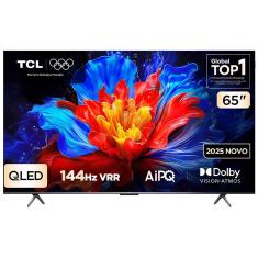 Smart TV TCL 65 Polegadas QLED 4K P8K WiFi Bluetooth Google TV 144Hz HDR10+ Dolby Atmos Vision 65P8K