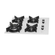 Fogão Cooktop Fischer 4Q TC Infinity Gás Mesa Vidro Branco Bivolt