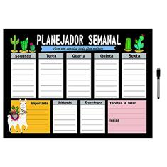 Mural Planejador de Metal Semanal 40x60cm + Caneta