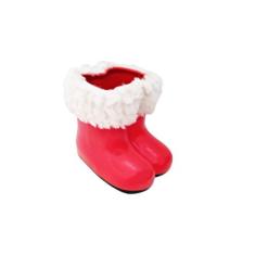 Bota Galocha Papai Noel Enfeite De Natal Em Ceramica - Decore Casa