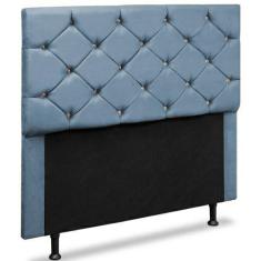 Cabeceira Queen Opala 160 CM Suede Azul Turquesa- D A Decor