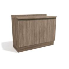 Balcão de Cozinha Bruges com Tampo 2 PT Nogal 120 cm - Kappesberg