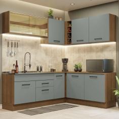 Cozinha Completa 389001 Com Armário E Balcão Rustic/Cinza