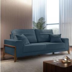 Sofá 4 lugares 220cm com Almofadas Milão - Martins Estofados