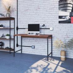 Escrivaninha Industrial 120cm Active Yescasa Nogal