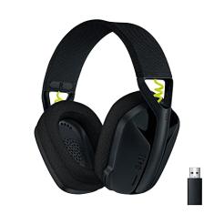 Logitech G435 LIGHTSPEED - Headset Gamer Sem Fio , Conexão USB e Bluetooth, Design Leve e Confortável, Microfone Embutido, Bateria de até 18h - Compatível com Dolby Atmos, PC, PS4, PS5, Mobile – Preto