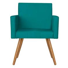 Poltrona Decorativa Vitoria Suede Azul - Kasa Sofá