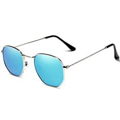 Óculos de Sol Masculino Clássico Hexágono Kingseven Proteção Polarizados UV400 Espelho (C5)