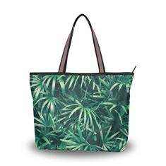 Bolsa de ombro feminina My Daily com folhas tropicais, Multi, Large