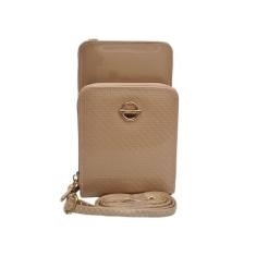 Bolsa carteira feminina transversal verniz alça tiracolo com porta car